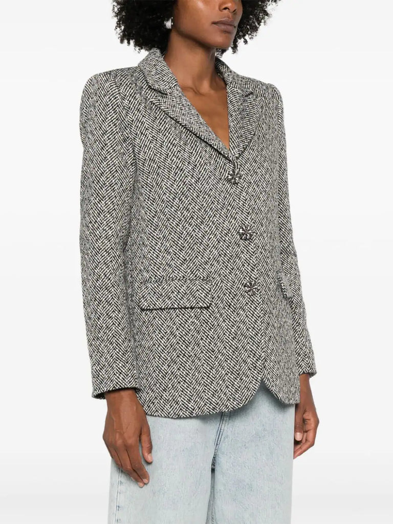 herringbone blazer