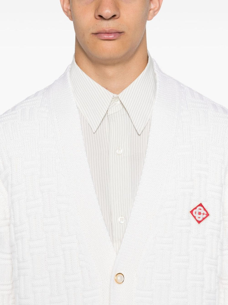 Strickjacke mit Säulenstich