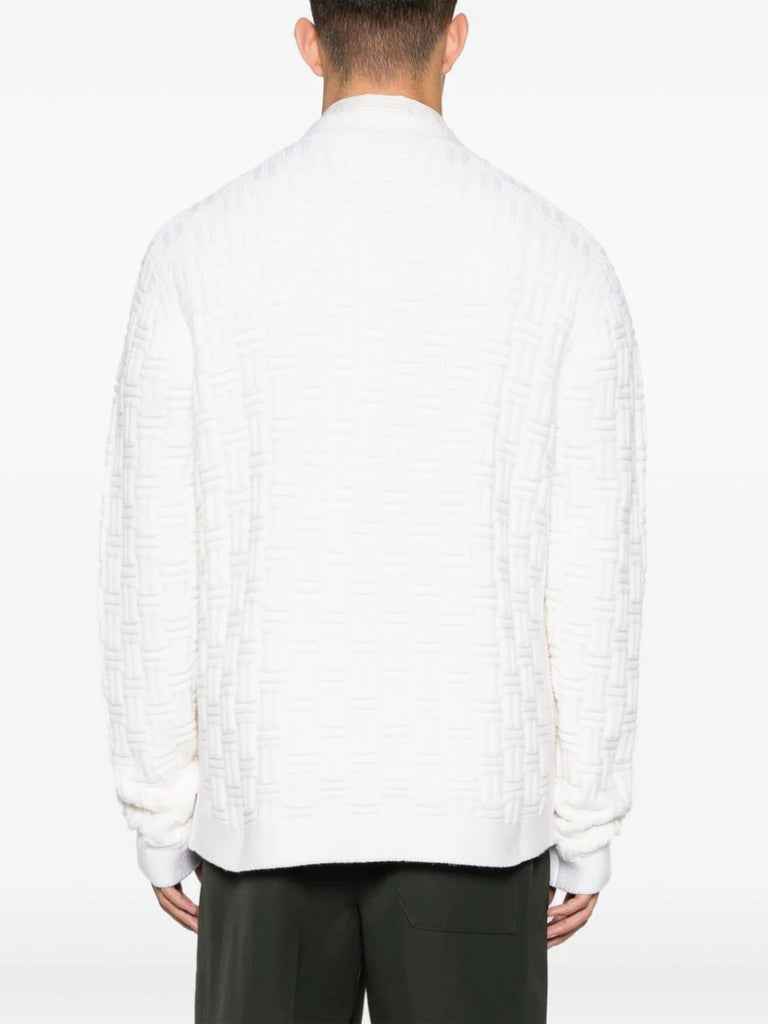 Strickjacke mit Säulenstich