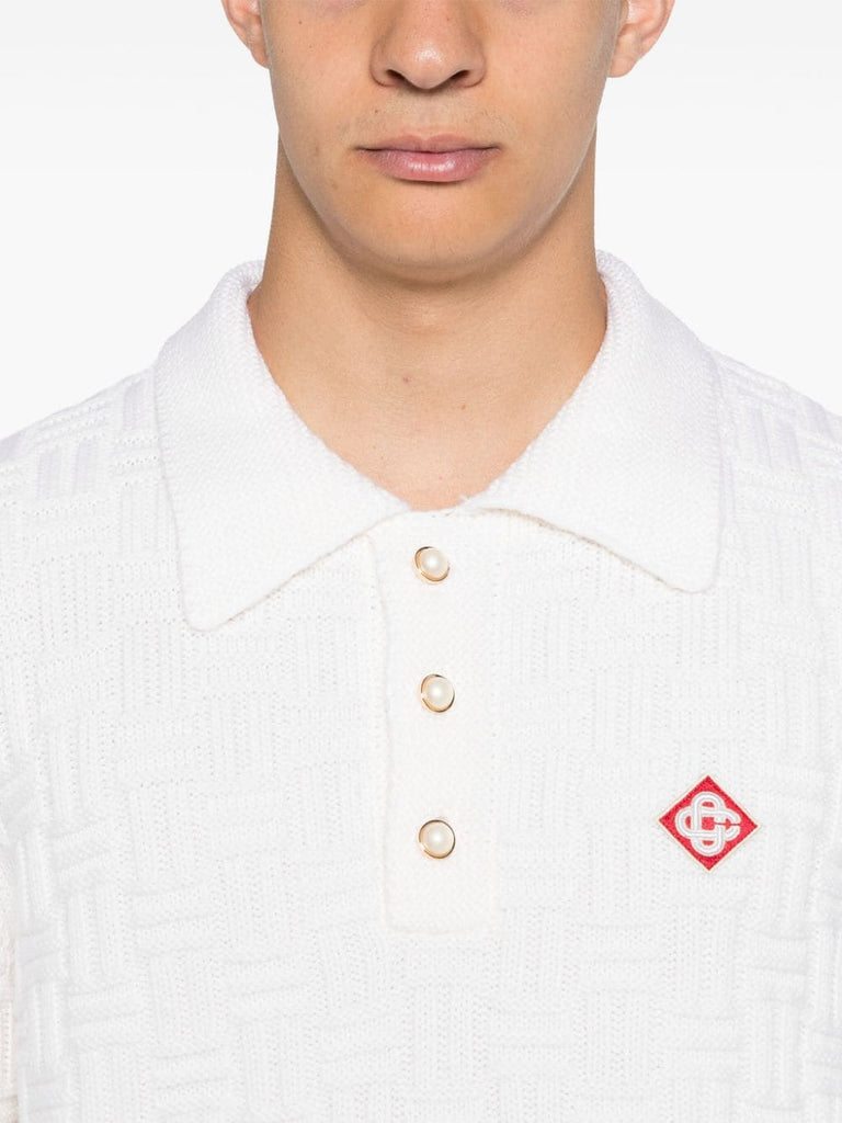 Column stitch polo shirt