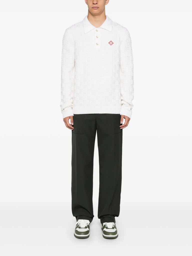 Column stitch polo shirt