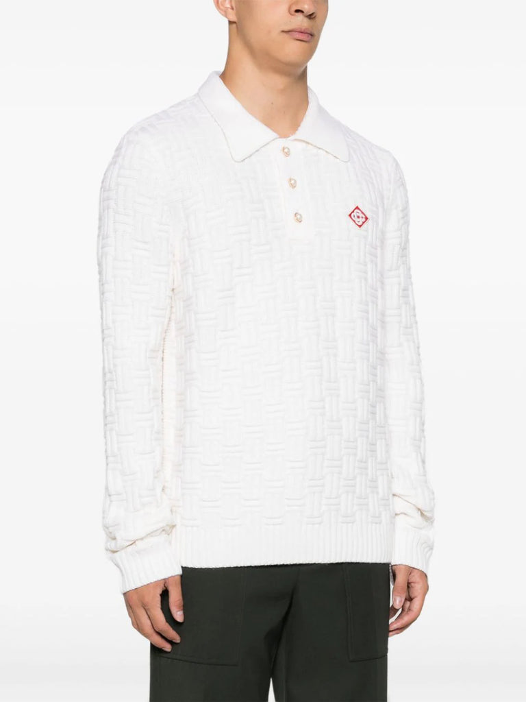 Column stitch polo shirt