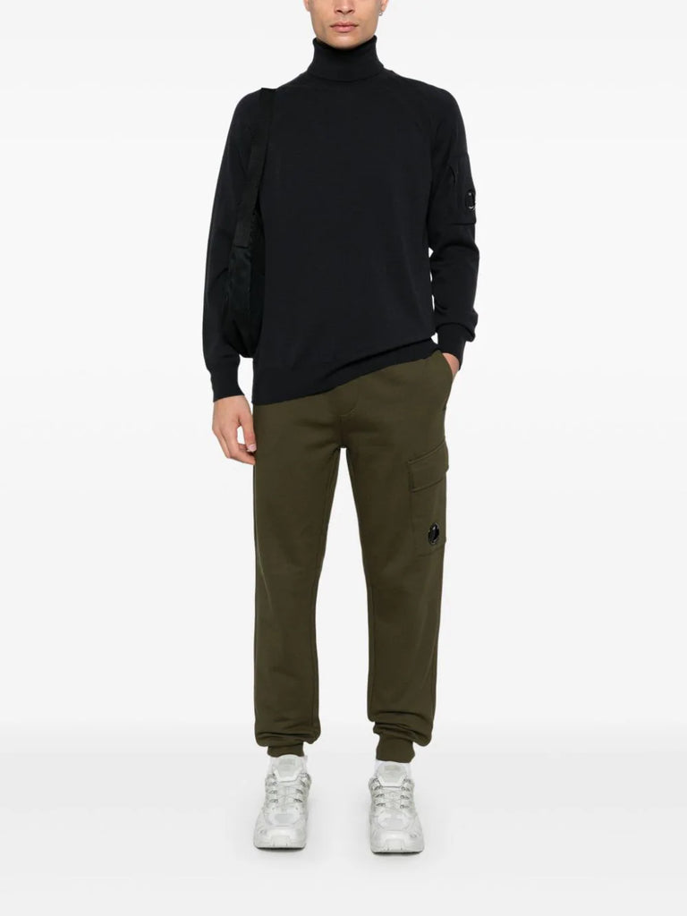 Lens-detail cargo track pants