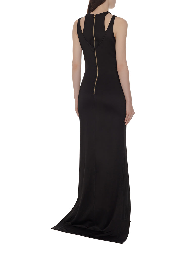 ärmelloses, langes Lagenkleid