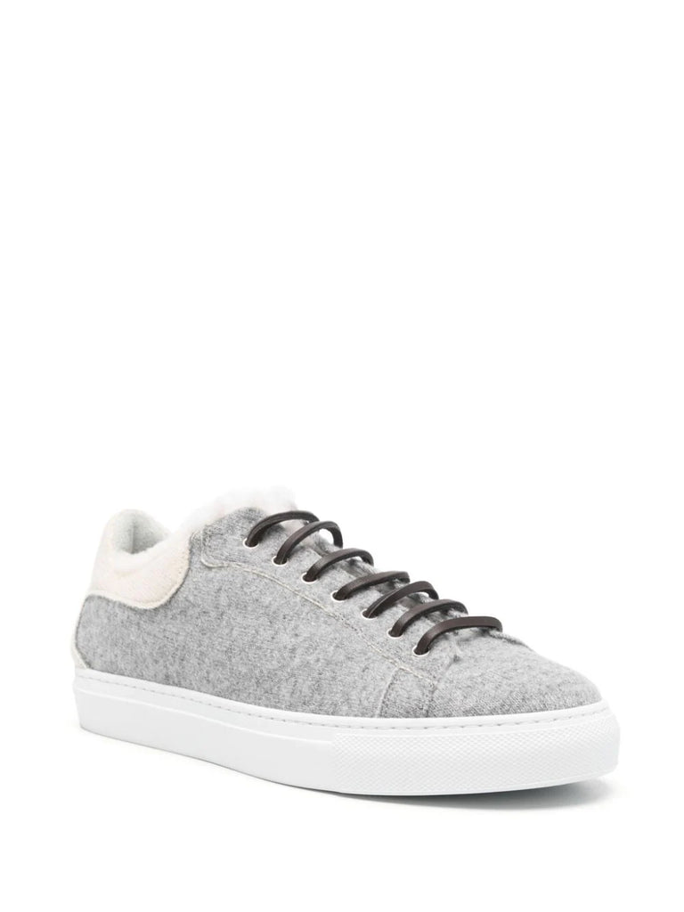 embossed-star sneakers