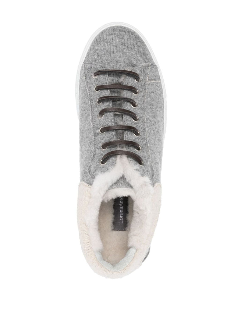 embossed-star sneakers