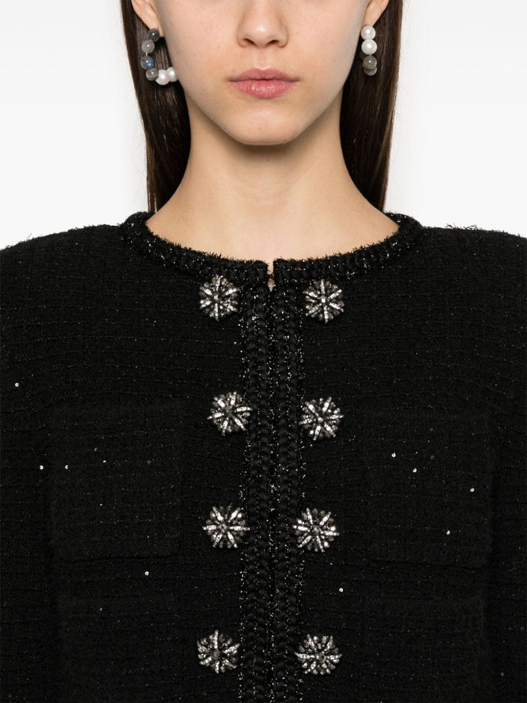 textured knit jacket