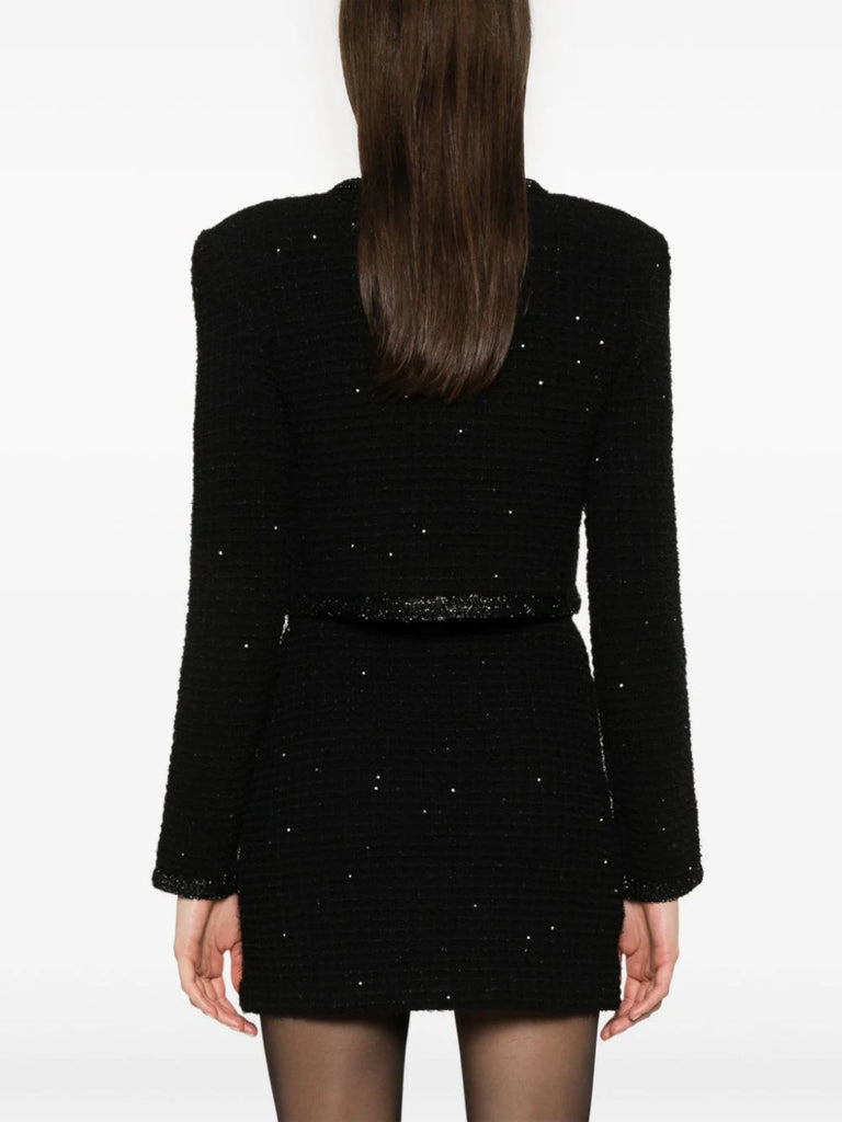 textured knit jacket
