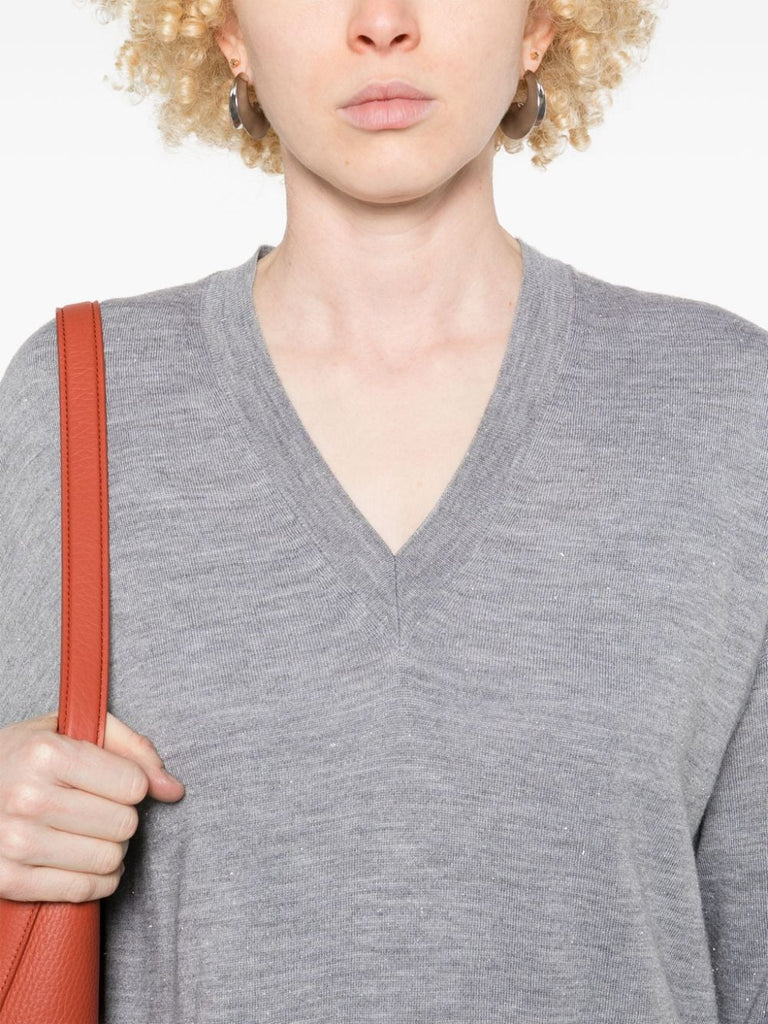 lurex-detail sweater