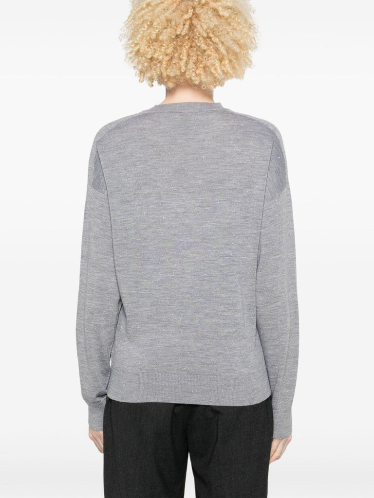 lurex-detail sweater