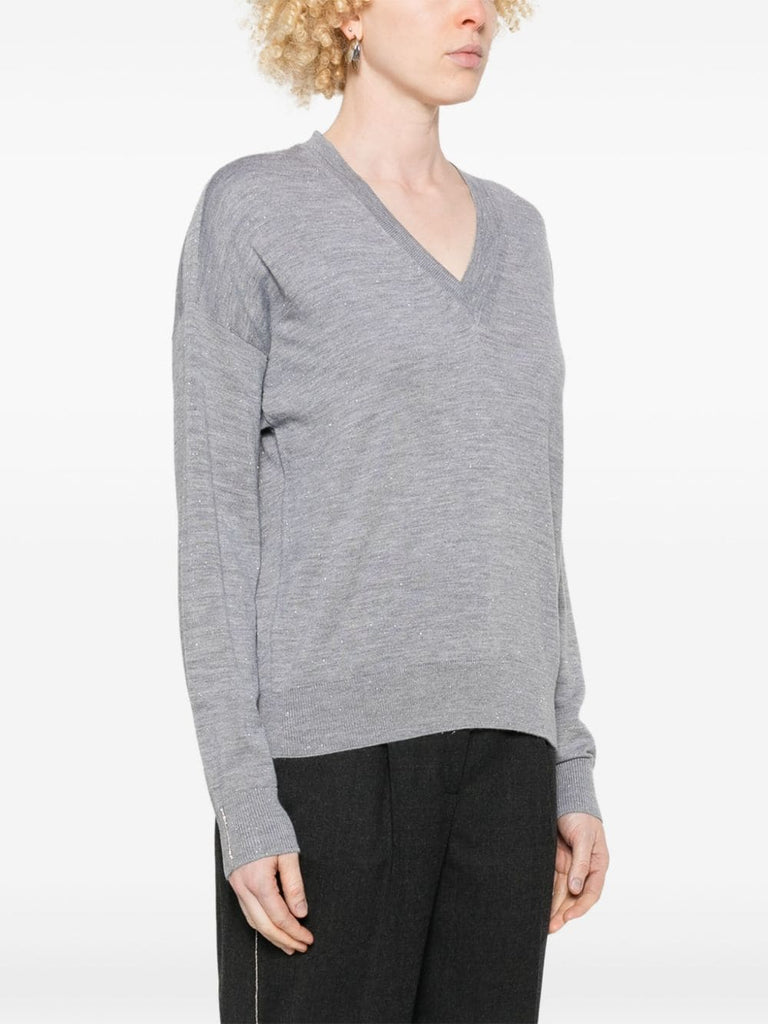 lurex-detail sweater