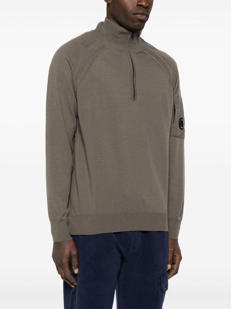 Lens-detailed sweater