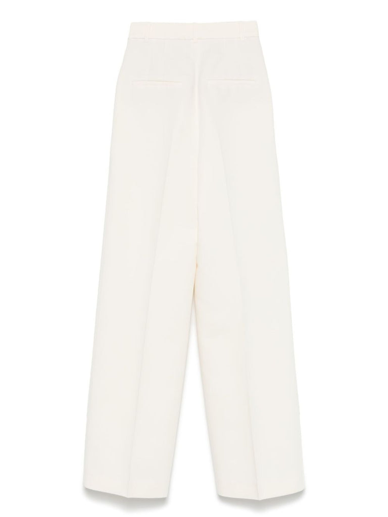 high-waisted tailored trousers