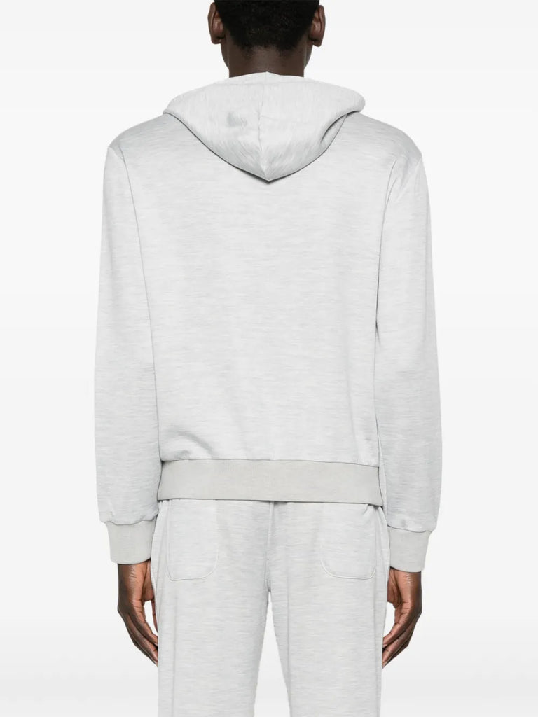 mélange-effect hoodie