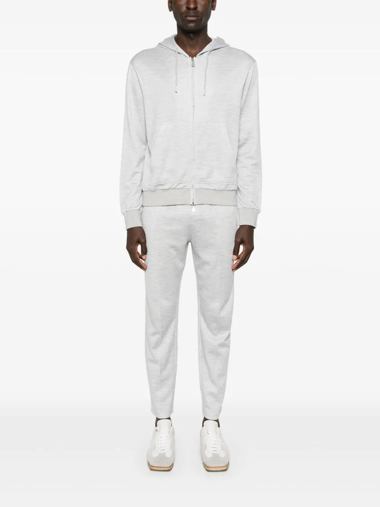 mélange-effect hoodie