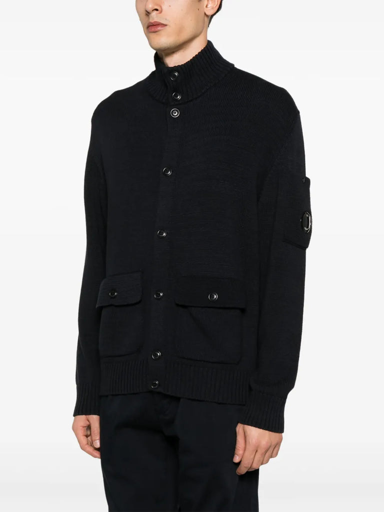 Lens-detail cardigan