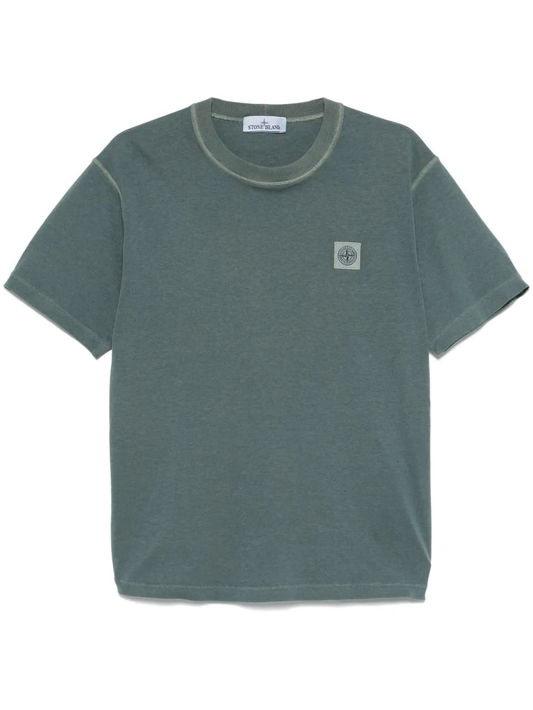 T-Shirt aus Bio-Baumwolle mit Fissato-Effekt