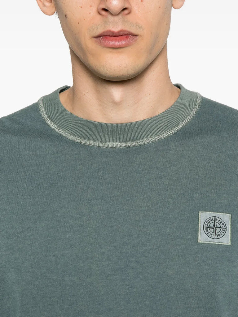 T-Shirt aus Bio-Baumwolle mit Fissato-Effekt