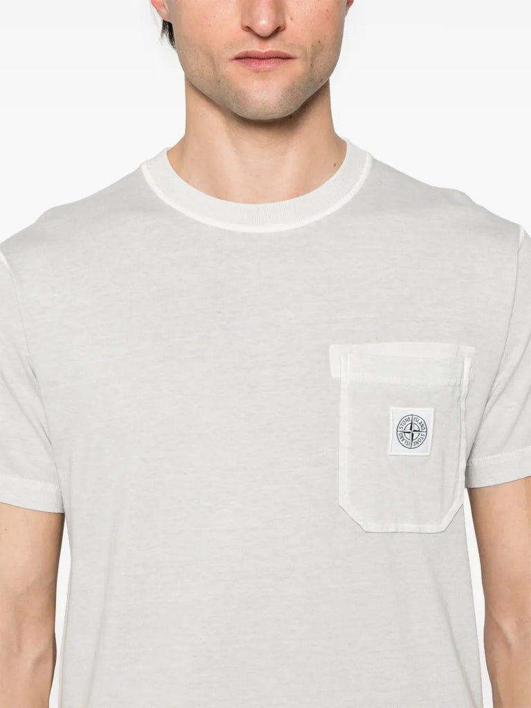Fissato-effect organic-cotton T-shirt