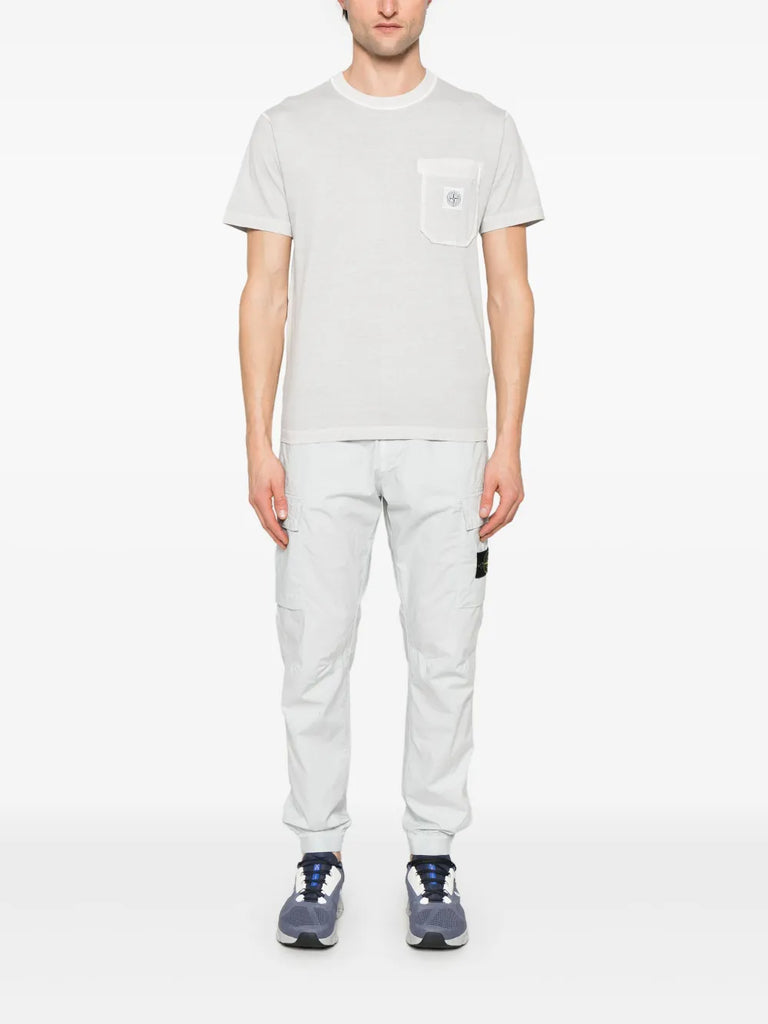 Fissato-effect organic-cotton T-shirt
