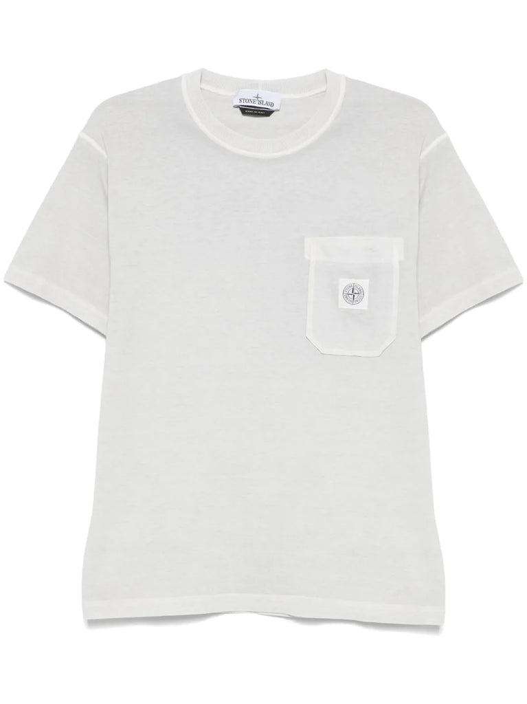 Fissato-effect organic-cotton T-shirt