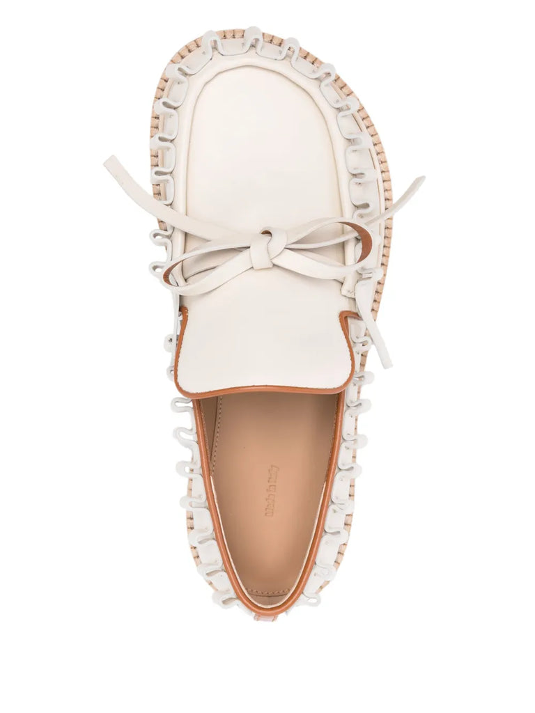 Leder-Loafer mit Schleifendetail