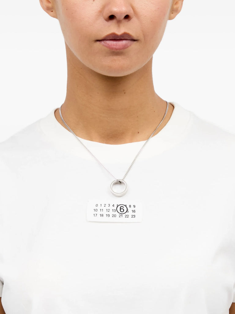 logo ring pendant necklace