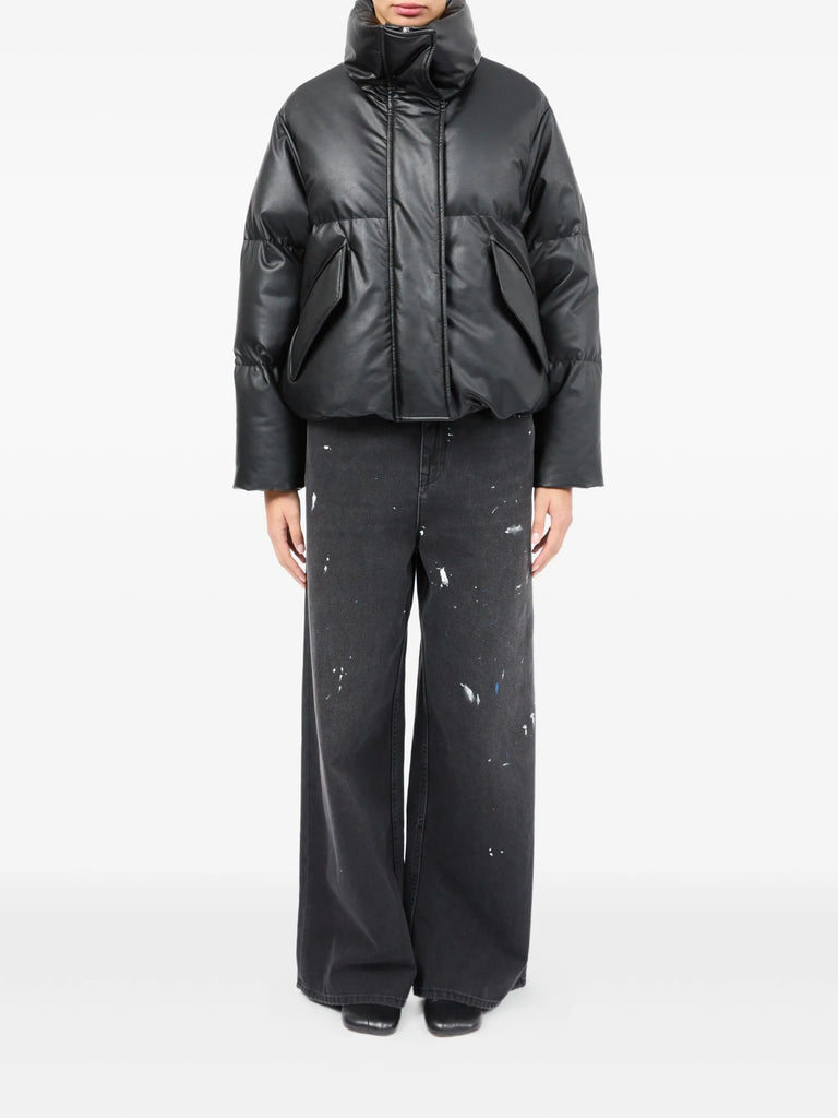 high-neck puffer jacket