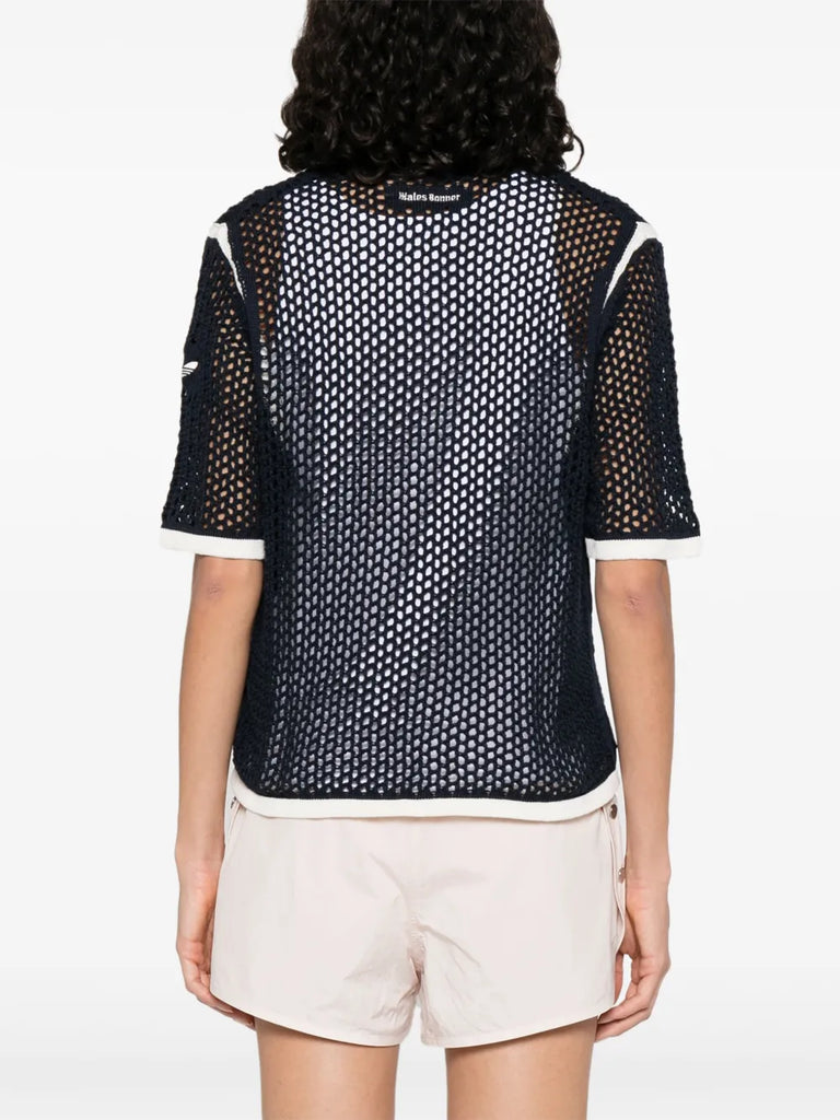 cotton-blend knitted t-shirt