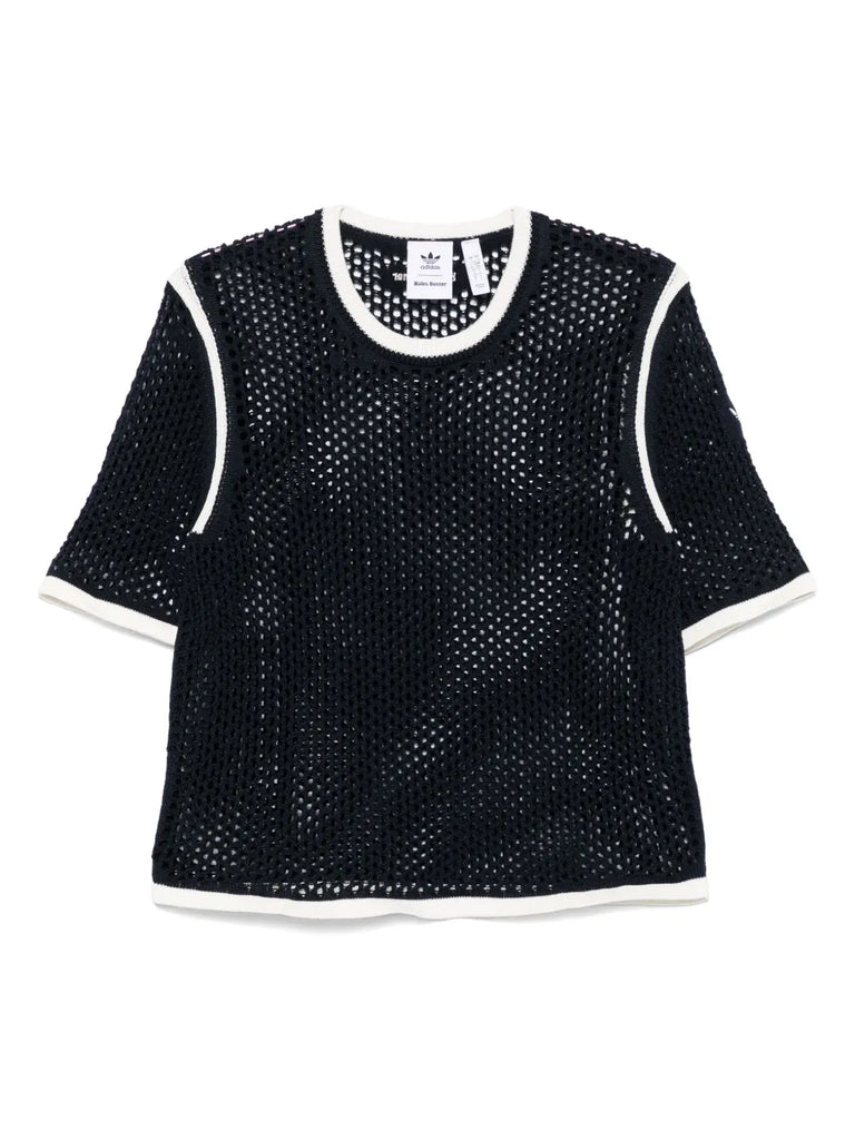 cotton-blend knitted t-shirt