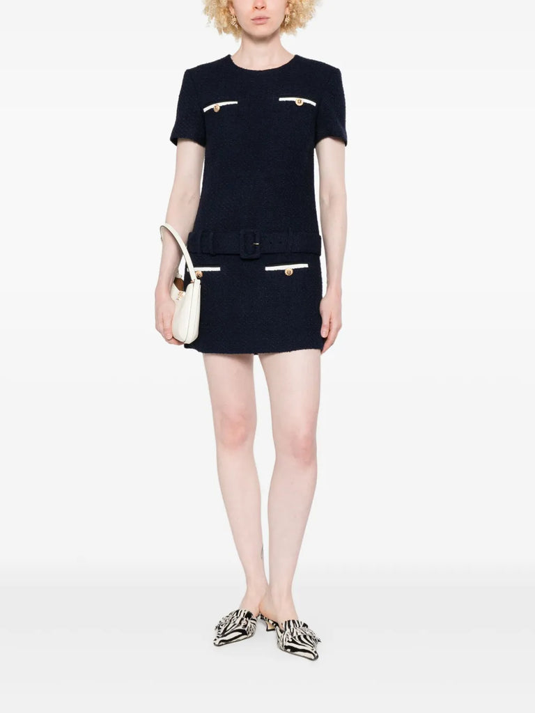bouclé mini dress