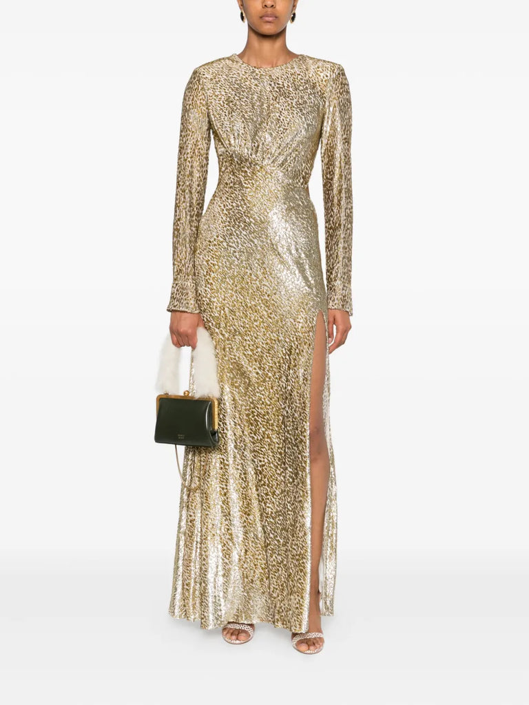 long-sleeved maxi dress