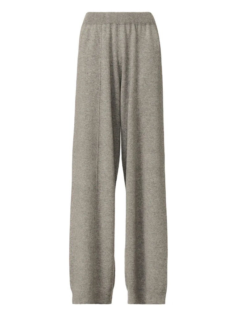 Platinum cashmere wide-leg trousers