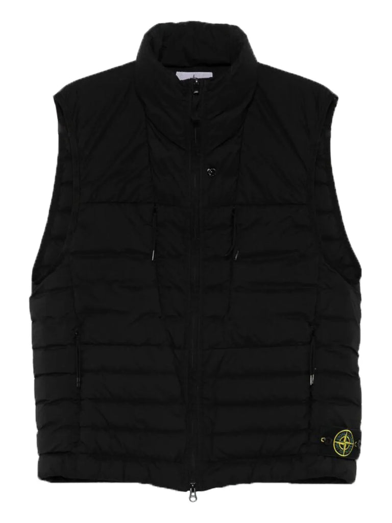 quilted high-neck vest
