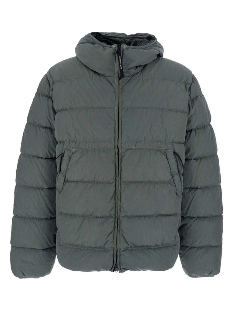 hooded quilted jacket