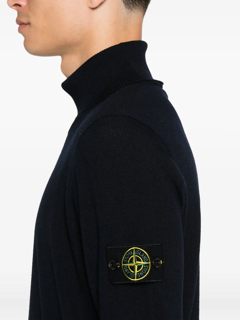 Compass-badge sweater