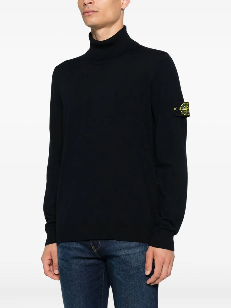 Compass-badge sweater