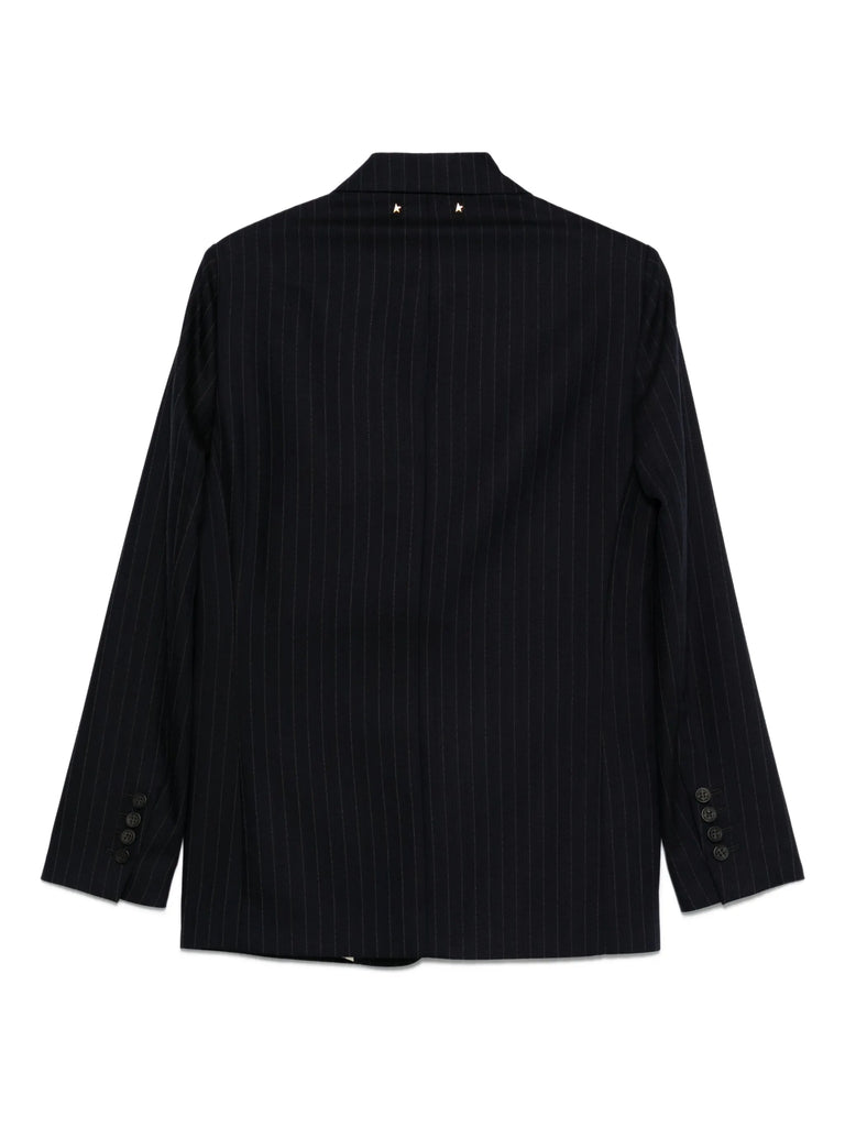 pinstripe single-breasted blazer