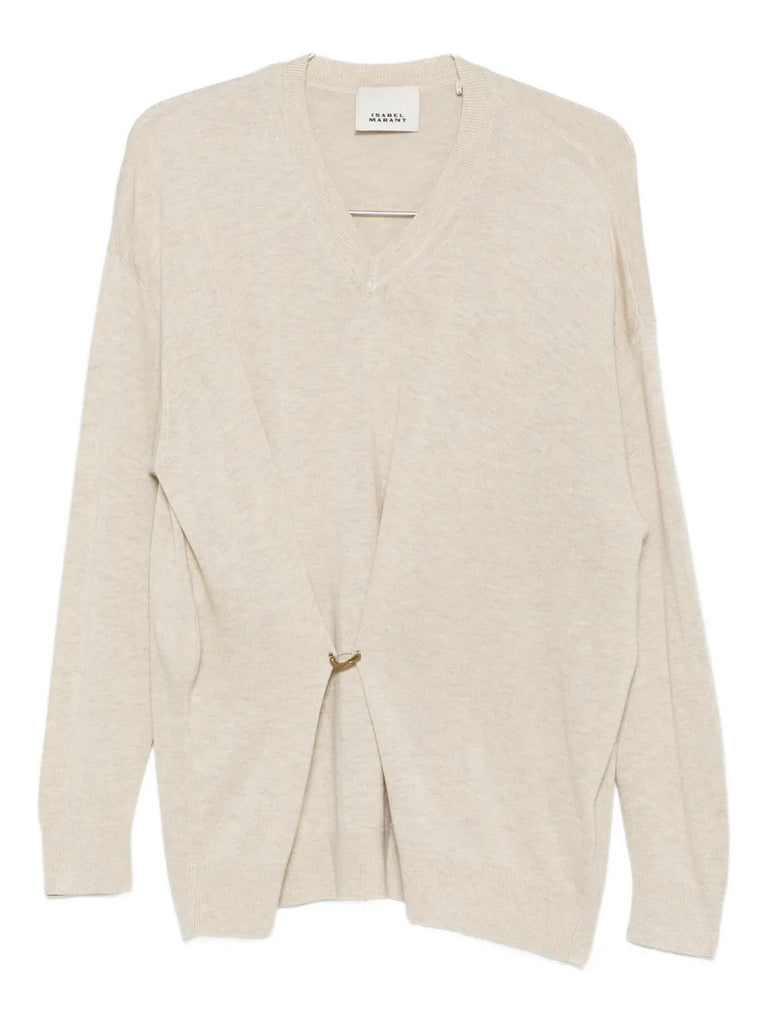 Chiraz V-neck ring-detail sweater