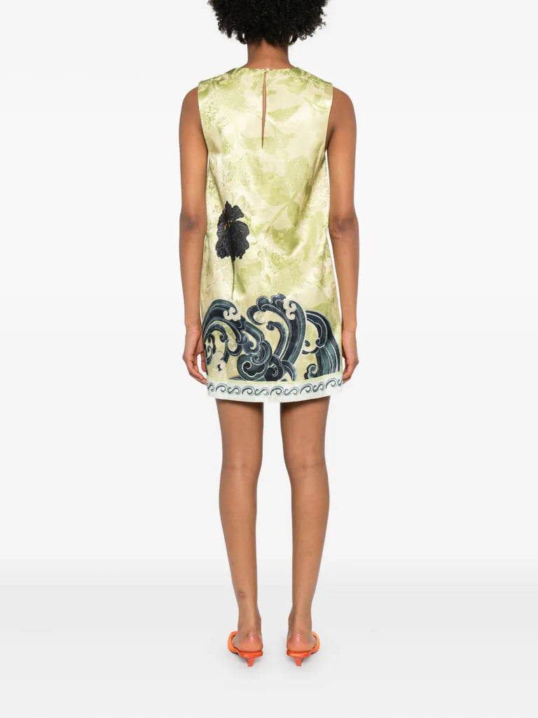 Rochester floral-print sleeveless mini dress