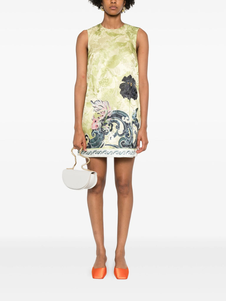 Rochester floral-print sleeveless mini dress