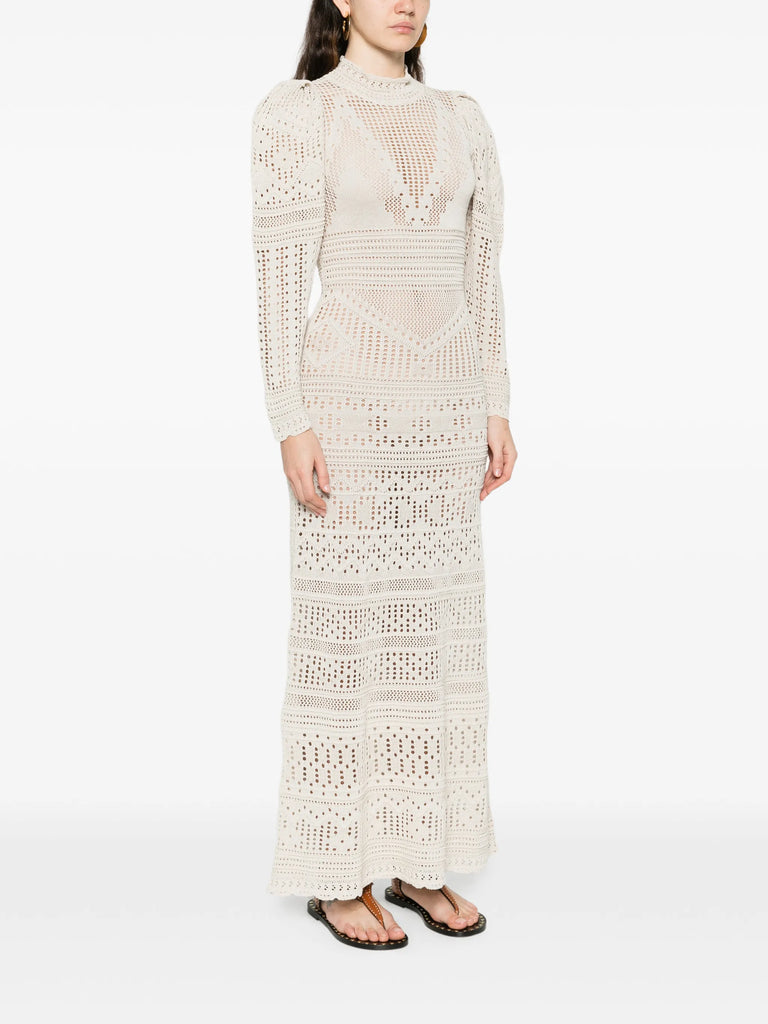 Dione long-sleeve knitted dress
