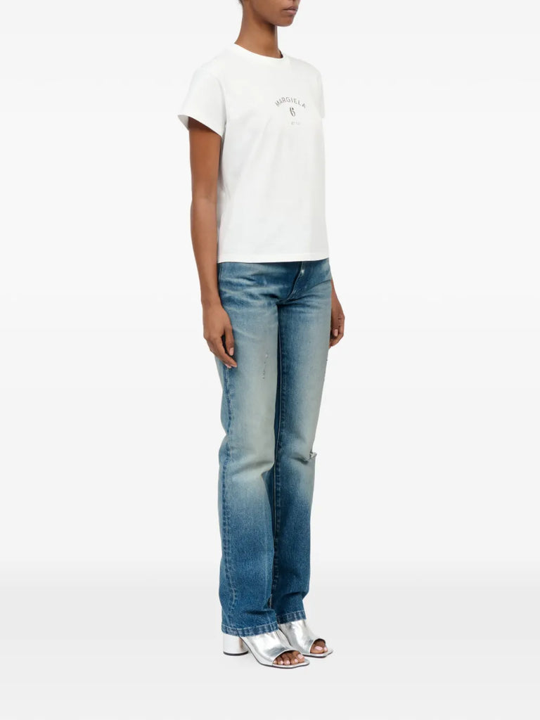 crew-neck printed T-shirt