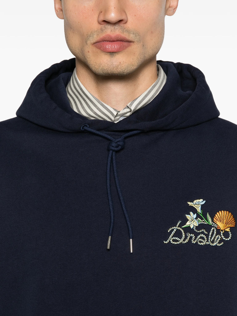 Shell embroidered hoodie
