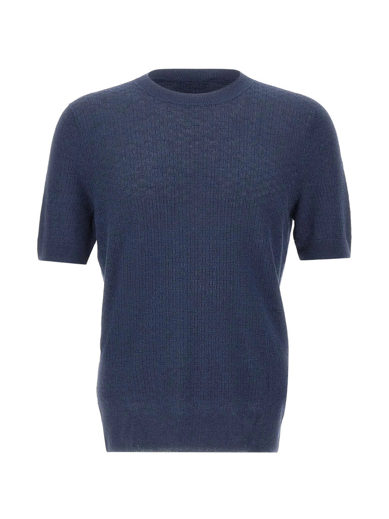 Gran Sasso Woven-Knit Linen T-Shirt