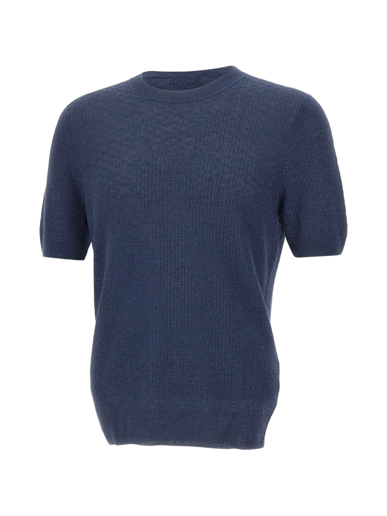 Gran Sasso Woven-Knit Linen T-Shirt