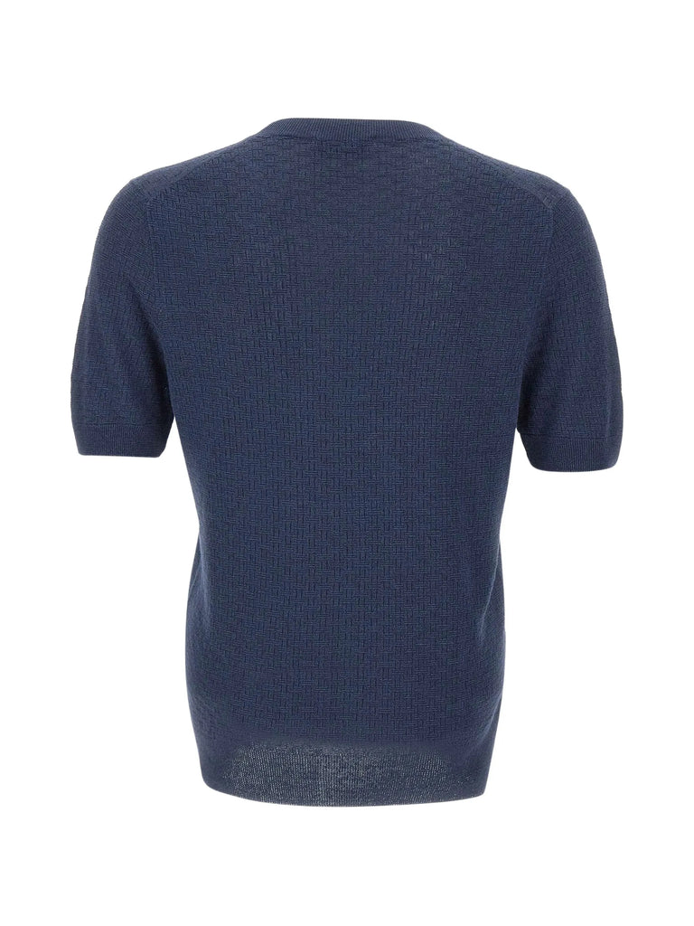 Gran Sasso Woven-Knit Linen T-Shirt
