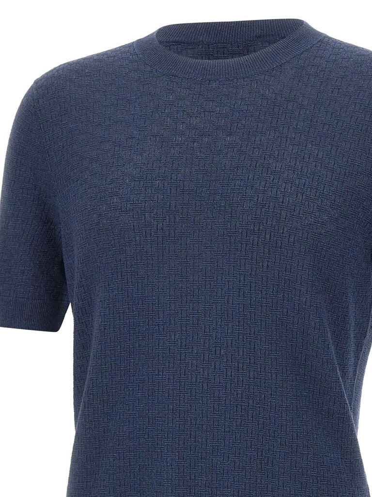 Gran Sasso Woven-Knit Linen T-Shirt