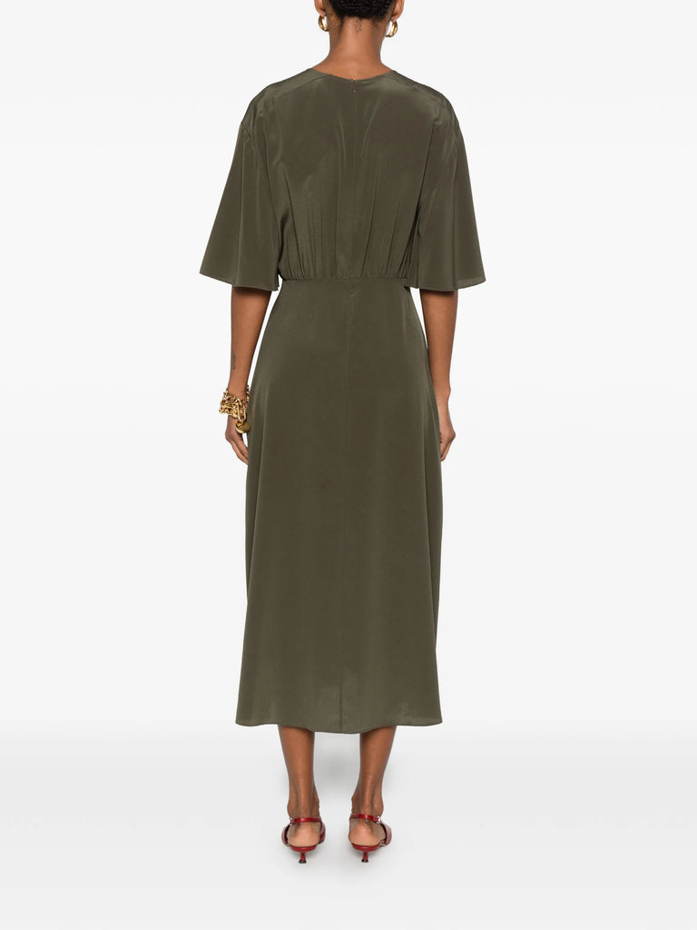 Silsila gathered waistline split dress