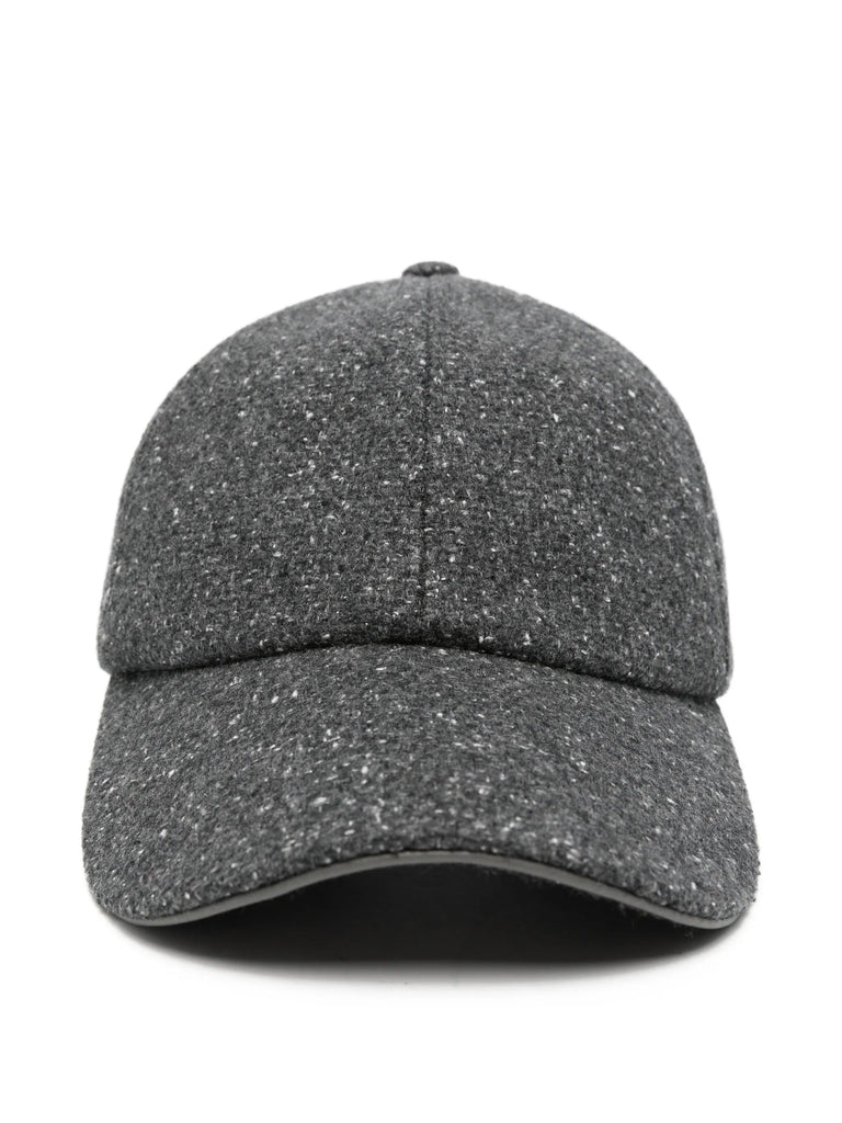 flecked-knit baseball cap